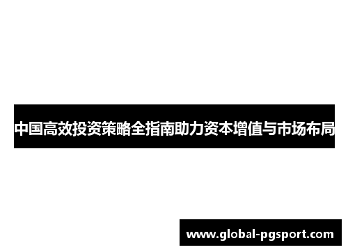 中国高效投资策略全指南助力资本增值与市场布局